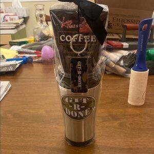 Git-R-Done Coffee Tumbler with Keychain